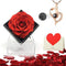 Handmade Fresh Flower Rose with Heart Necklace -  Gift for Valentine's Day